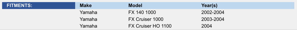 Steering Cable: Yamaha 1000 / 1100 FX 02-04
