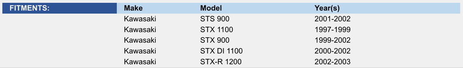 Steering Cable: Kawasaki 900 - 1200 STS / STX 97-03