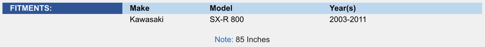 Throttle Cable: Kawasaki 800 SX-R 03-11