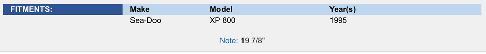 Drive Shaft; Sea-Doo 800 XP 1995