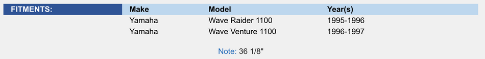 Drive Shaft; Yamaha 1100 Wave Raider / Wave Venture 95-97