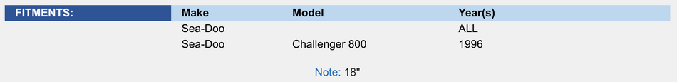 Drive Shaft; Sea-Doo 800 Challenger 1996