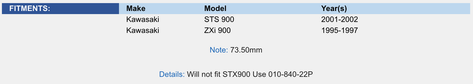 Top End Rebuild Kit; Kawasaki 900 STS / ZXi 95-06 .5mm Over Platinum