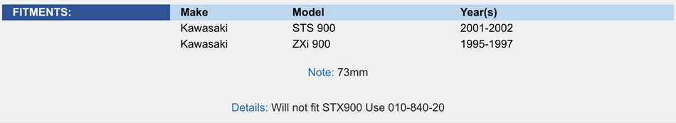 Top End Rebuild Kit; Kawasaki 900 STS / ZXi 95-06 Standard
