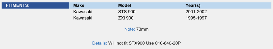 Top End Rebuild Kit; Kawasaki 900 STS / ZXi 95-06 Standard Platinum