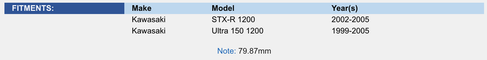 Piston Kit; Kawasaki 1200 STX-R / Ultra 150 99-05 Standard Platinum