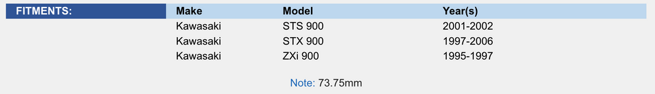 Piston Kit; Kawasaki 900 STS / STX / ZXi 95-06 .75mm Over