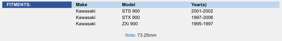 Piston Kit; Kawasaki 900 STS / STX / ZXi 95-06 .25mm Over Platinum