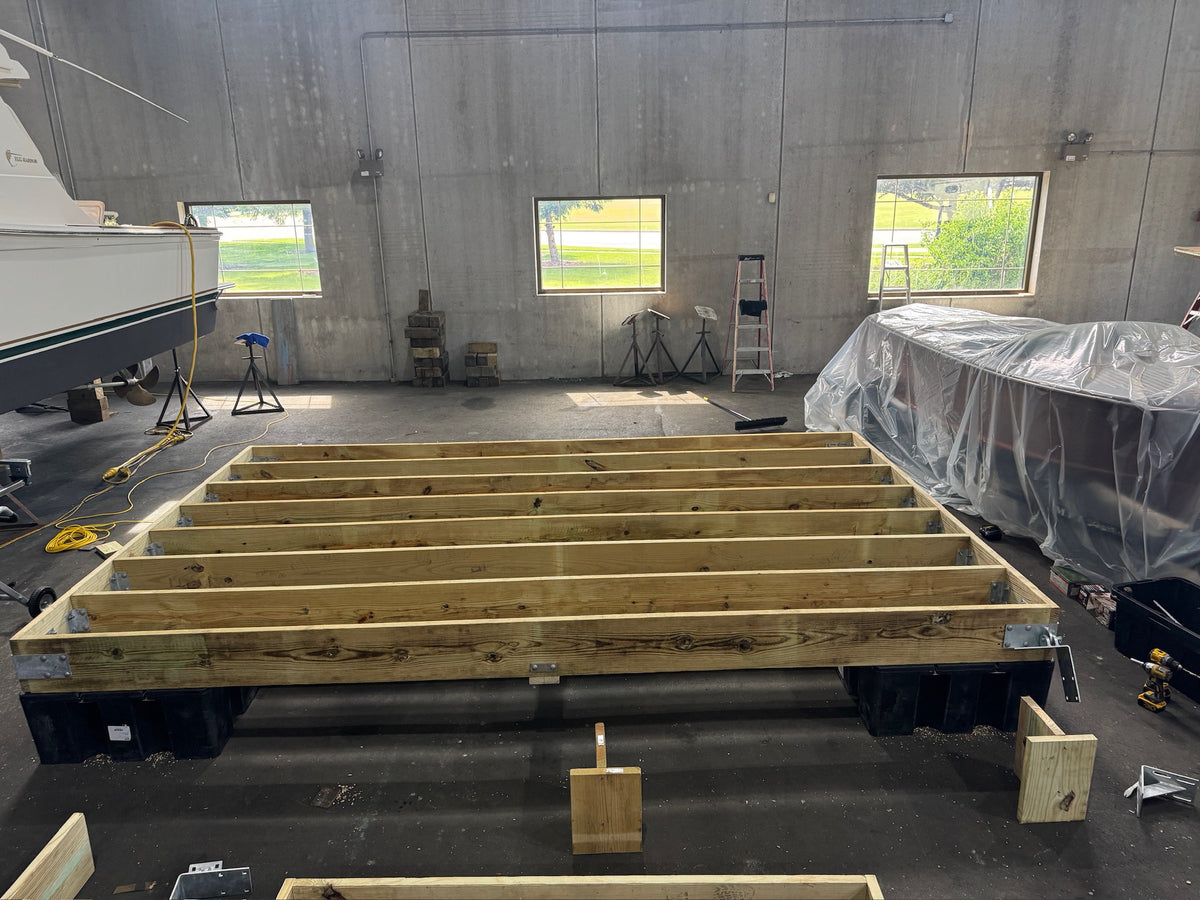 Dock framing in the workshop